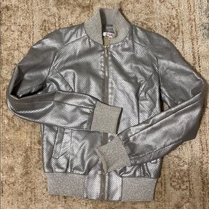 Versace VJC leather jacket silver XS